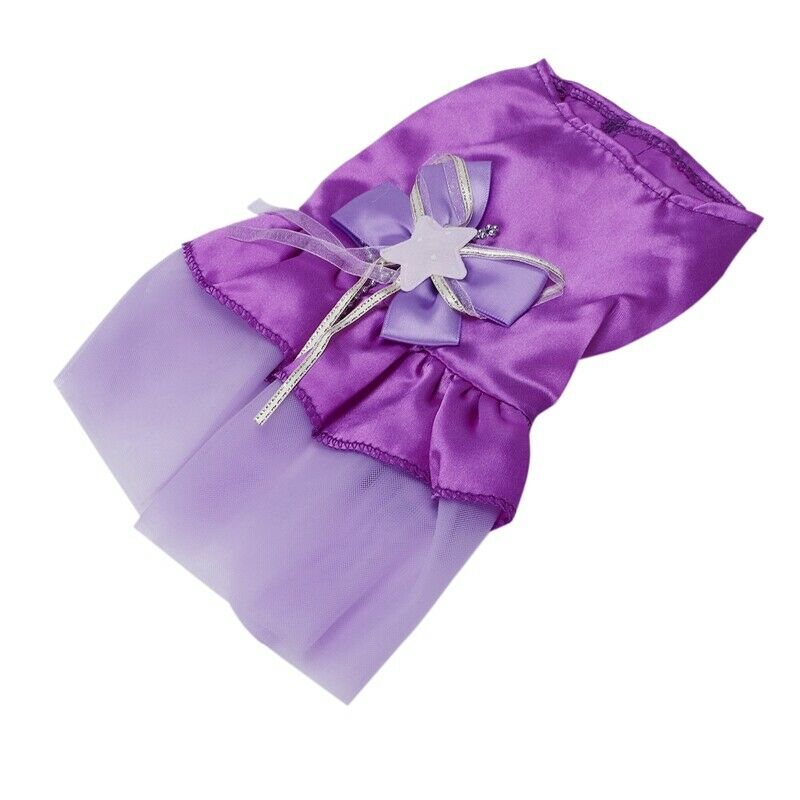 Dog Cat Bow Tutu Dress Lace Skirt Pet Dog Costume Dog Clothes (purple, XS) Y7D9