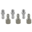6Pcs Pressure Washer Quick Connector Easy Connect Fitting 1/4" G Male Pipe