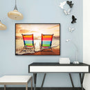 Diamond Painting Seaside Chairs 5D Full Round Rhinestone Picture 40x30cm