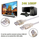 80cm/30inch USB 2.0 Type A Male to Female Extension Cable Extender Cable
