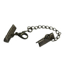 24pcs Ribbon Crimp End Caps Set Lobster Clasps Foldover Necklace Connectors
