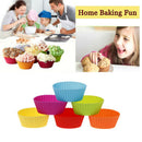 6pcs Silicone Cake Cupcake Cup Cake Tool Bakeware Baking Silicone MoldB Gw