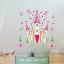 Cartoon Wall Stickers Princess Fairy Castle Wall Decals Kids Nursery Bedroo O0U9