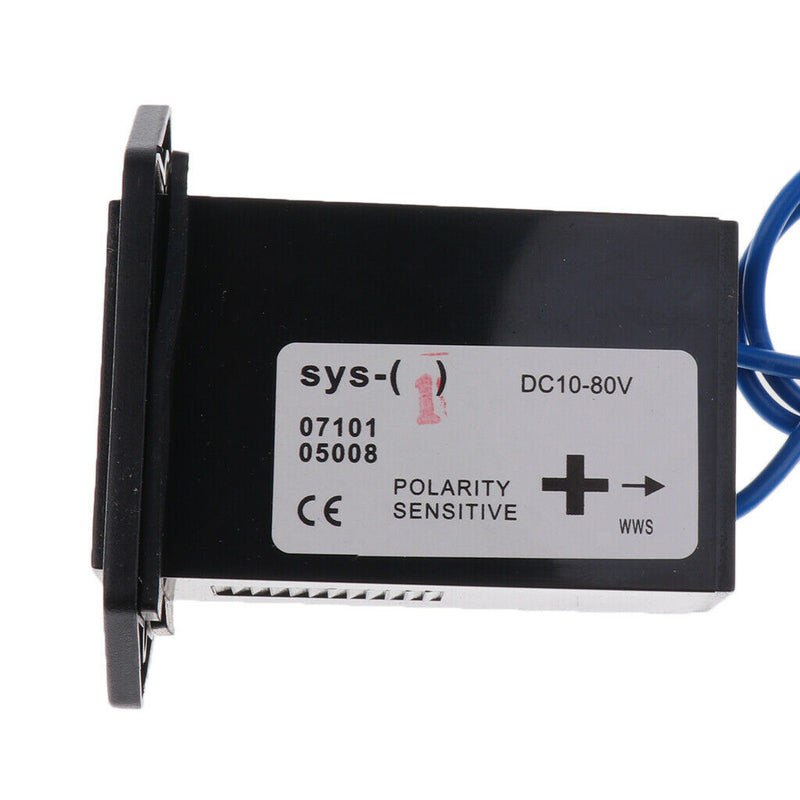 10-80V DC/ AC Digital Quartz Hour Meter Tachometer Gauge for Car Boat Motorcycle