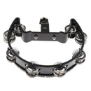 Tambourine Stainless Steel Jingles Drum/Guitar Accompaniment Parts Black