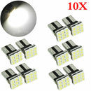 10 X 194 168 2825 W5W T10 9-SMD Map Dome License Plate White Car LED Light Bulbs