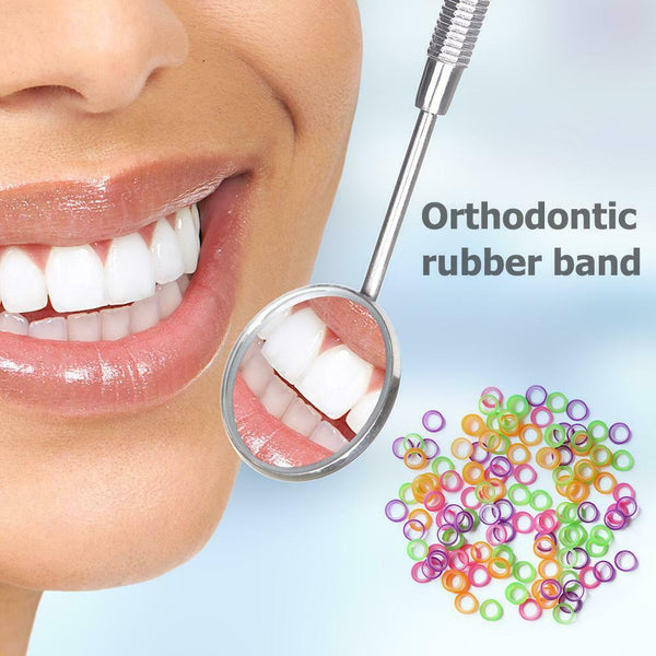 100pcs Orthodontic Rubber Bands Latex Braces Transparent Traction (1/8)