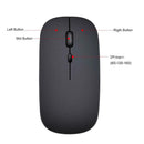 X1 Wireless Charging Mouse 1600DPI 4 Button Optical Mice (2.4GHZ+BT)(Black)
