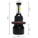 4 Sides H13 9008 2400W 360000LM  LED Headlight Bulb Kit Hi/Lo Beam 600%!