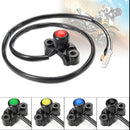 Red Motorcycle ATV Push Button Engine Stop Kill On-Off Switch For 22mm Bars