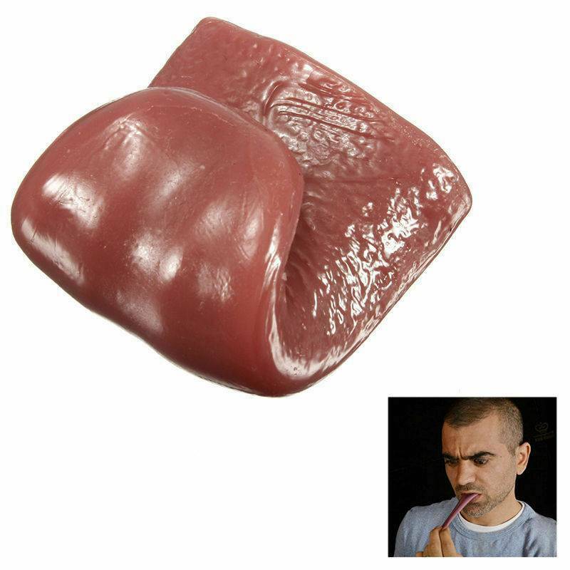 Funny Realistic Tongue Gross Prank Magic Tricks Magician Prop Halloween Horrible
