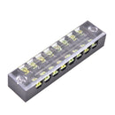 600V 15A 8 Positions Dual Rows Covered Barrier Screw Terminal Block Strip Ew