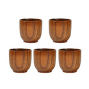 5Pcs 105ml Handmade Mini Wooden Tea Cup Drinking Cup Primitive for Beer