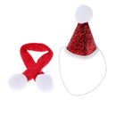 Charming Cone Red Hats For Pets Dogs Cats Birthday Party Hats with Neckerchief