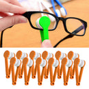 24Pcs Microfiber Spectacles Eyeglasses Cleaner Cleaning Brush Wiper Orange
