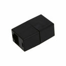Plastic RJ45 8P8C Female to Female LAN Couplers - Black (Pack of 10)