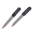5pcs Plastic Handle Metal Double Sided Nail Files DIY Manicure Pedicure Tool M&E