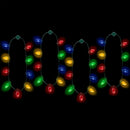 Mini Flashing Light-up Blinking Christmas Lights Costume Necklace 9LED Bulb N4I0