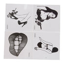 5 Sheets Old School Style Gun Women Black White Face Temporary Tattoo StickME
