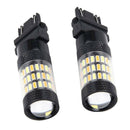 2 Pieces 3157 4014 60LED Turn Signal Reverse Lights Bulbs Amber and White