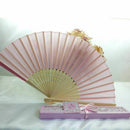 Bamboo Silk Hand Held Fan, Solid Fan with Gift Box, Bridal Chinese Bamboo c