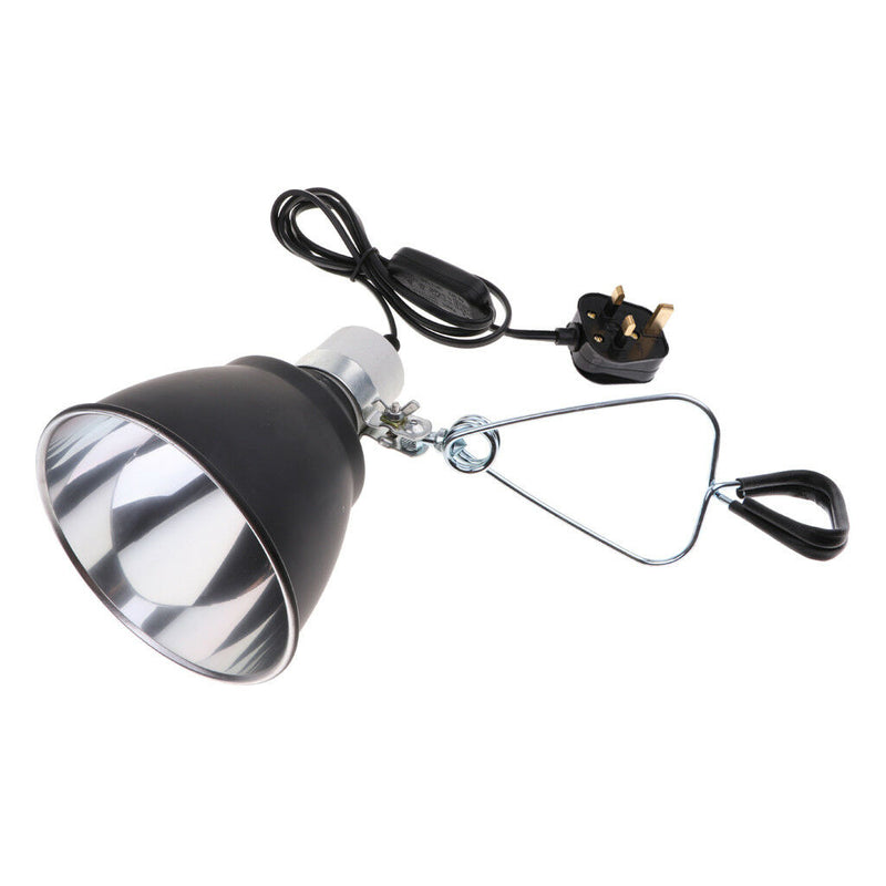 E27 Aquarium Ceramic Reptile Lamp Habitat Lighting Reflector Holder UK Plug