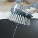 Dish Brush with Soap Dispenser Pot Scrubber Kitchen Sink Pan Brush, Bottle