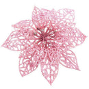 Decoration for Christmas Tree - elegant 13cm Sequin Flowers Suspended with