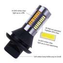 2 Pieces Led Two-Color Car Drl Turn Signal 12V 66Smd 4014 White To Yellow W