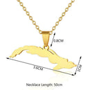 Cuba Map Country Pendant Necklace Flag Map Necklace Chain Jewelry Maps N2C2
