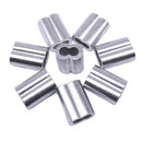 200PCS Aluminum Crimping Loop Sleeve for 1/16 Inch Diameter Wire Rope and Cable
