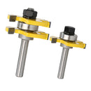 2x 8mm Shank Wood Router Bit Rail and Stile Finger Joint Glue Tenon Bit