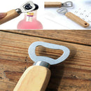Wood Handle Bartender Bottle Opener Wine Beer Soda Glass Opener Kitchen  Bj
