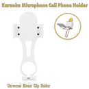 Universal Karaoke Cell Phone Clip Holder Handheld Wireless Microphones Stand