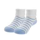 Winter Warm Thicken Cotton Baby Girls Boys Stripe Side Terry Socks(Blue/S)