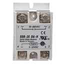 Solid State Relay SSR-25DA-H 25A 3-32V DC 90-480V AC w Heat Sink