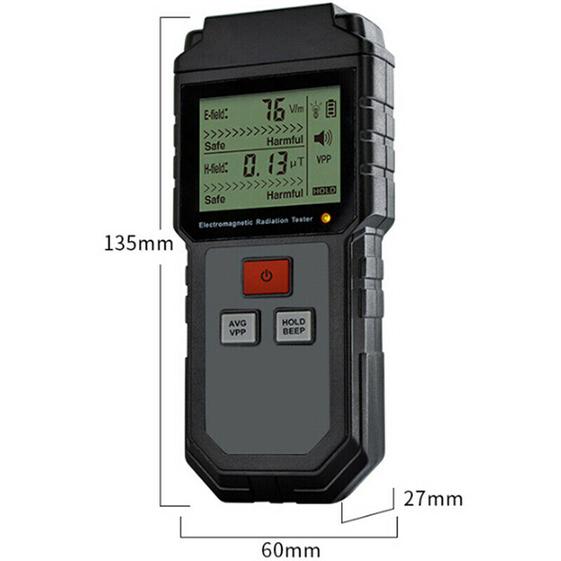 Mini Electromagnetic Radiation Tester EMF Meter Electric Magnetic Field Detec Cy