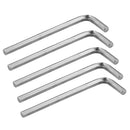 Hex L Shape Allen Key Wrench Metric Nickel Plated Flat Head Spanner (5pcs)