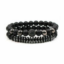 8MM Natural Obsidian Beads Double Winding Charm Buddha Bead Fashion Bracelets