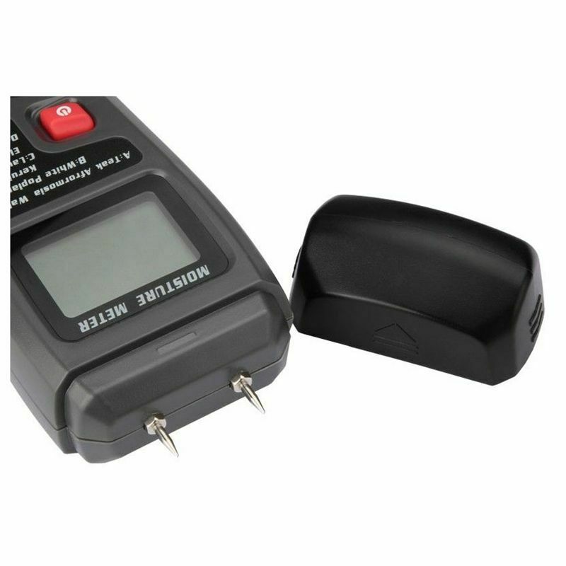 0-99.9% Digital Wood Moisture Meter Tester Damp Hygrometer 2Pins