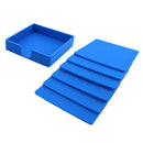 Silicone Wine Coasters Square Placemat Non Spill Lid Mug Cup Drink Mat Blue