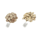 100x Round Heart Wooden Chips Slices Discs Board Tags DIY w/ Assembly Hook