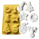 Silicone Mold Series Cake Mould Snowman Santa Handmade Soap Molds Wax MouldSEAU
