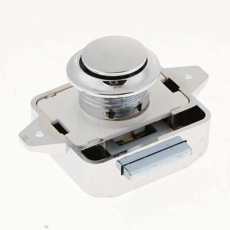 8pcs Push Button Drawer Catch Lock Latch for Boat Cabinet Door Sliver New