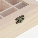 Multi-grid Wooden Jewelry Storage Case Handmade Storage Box Treasure Chest Wood