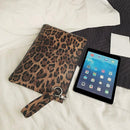 Leopard Print Wristlet Clutch Women Wallet Leather Coin Purse (Light Brown) SN9F