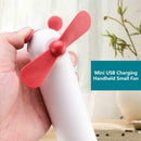 Cartoon Mouse Portable Mini USB Fan Rechargeable Handheld Small Fan (5pcs) A
