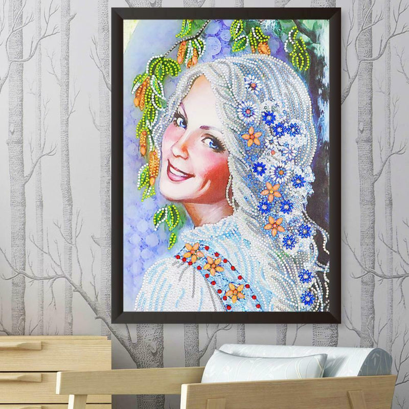 5D DIY Special Shaped Diamond Painting Beauty Cross Stitch Mosaic Kit Decor