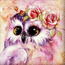 Owl 5D Diamond Painting, Diy Diamond Cross Stitch Painting Number Kit 5D Di K8E8