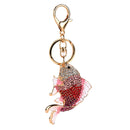 Exquisite Crystal Fish Keychains Holder Goldfish Purse Bag Pendant Keyrings